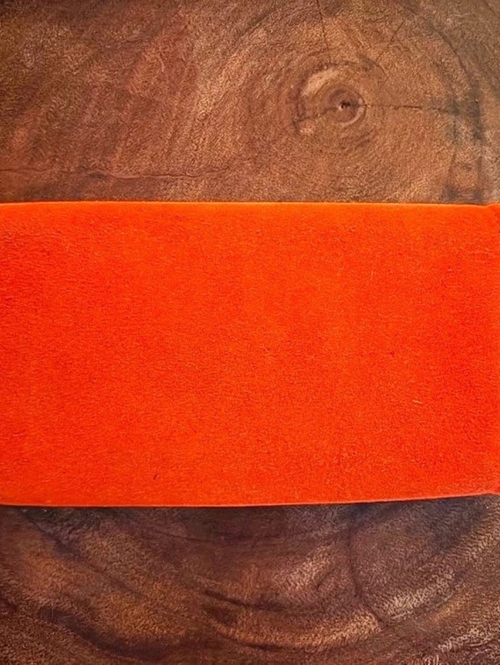 Tory Burch Pure Suede Envelope Wallet Orange - Picture 8 of 10